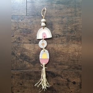 Boho handmade clay wall hanging